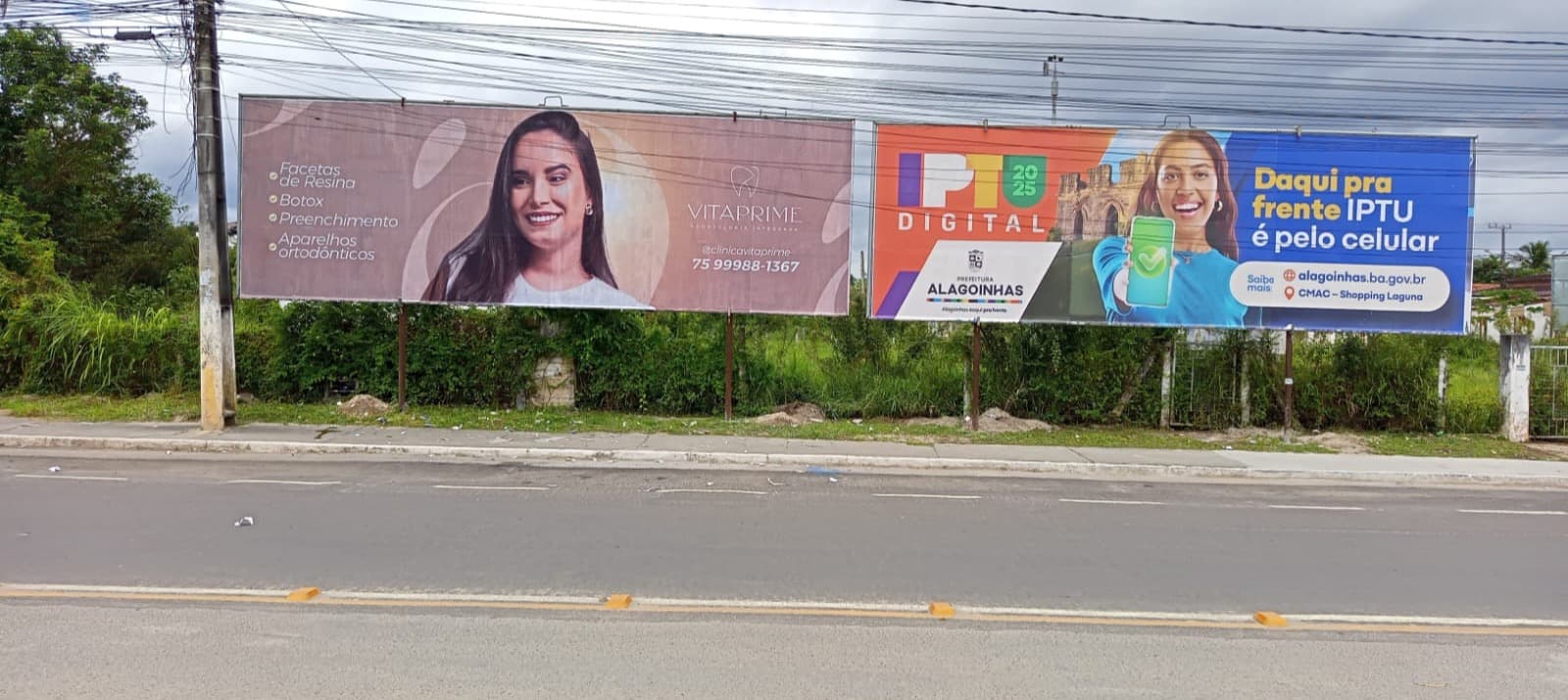 Ponto de mídia: Avenida Luís Viana (próximo ao Colégio Modelo)